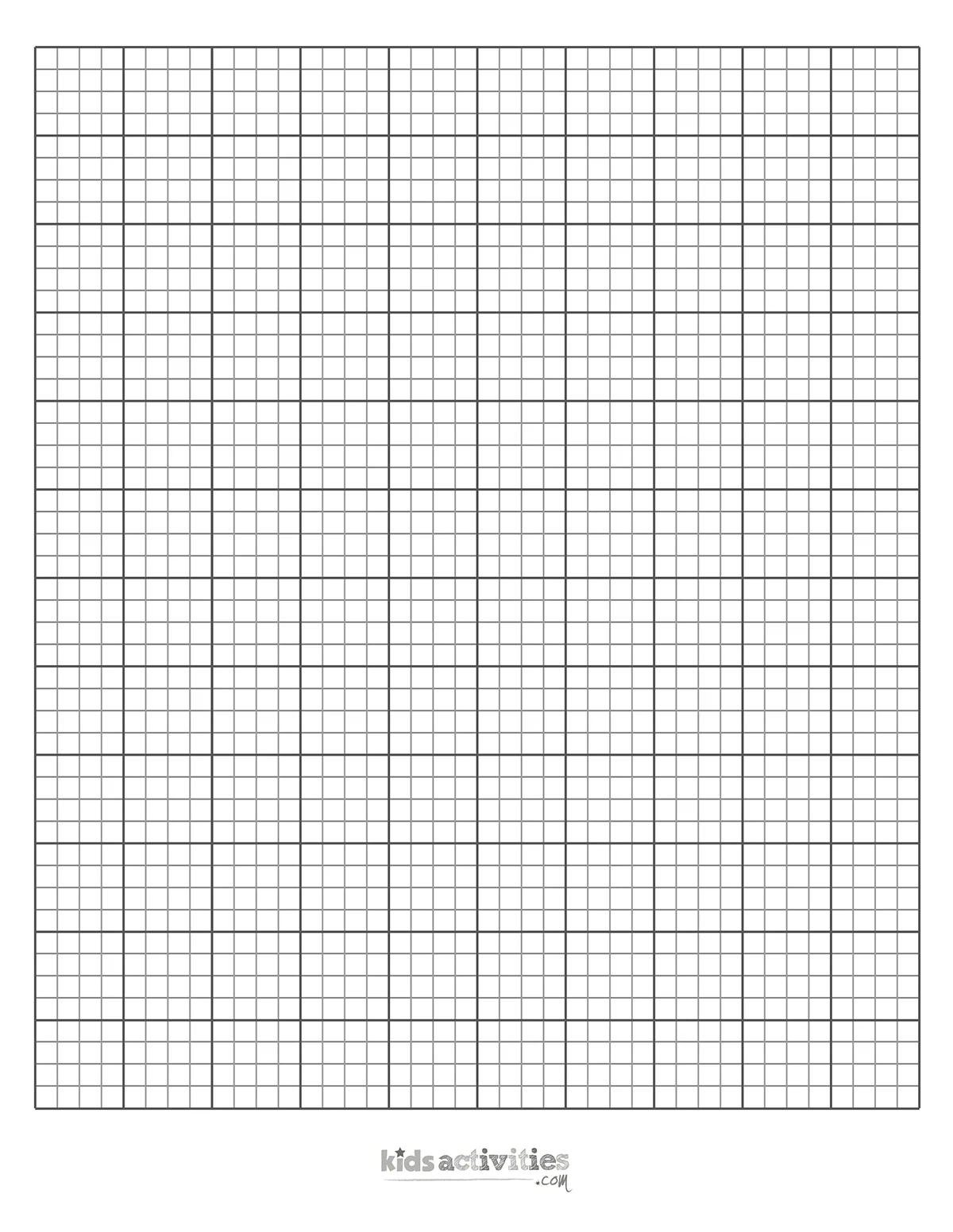 Graph Paper Printable Kids Activities Blog