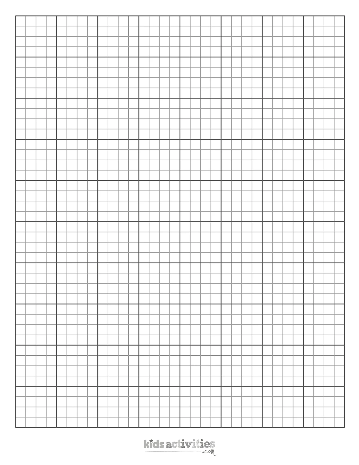 Graph Paper Printable Kids Activities Blog