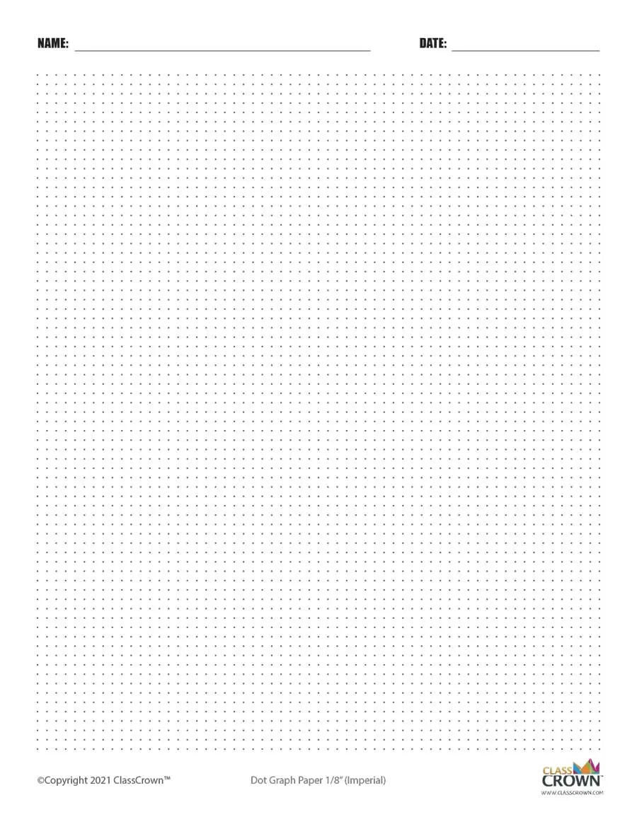 Free Printable Graph Paper 1/8