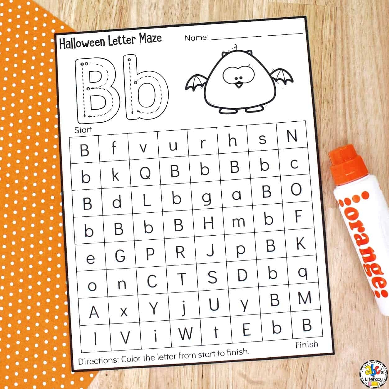 Free Printable Halloween Letter Worksheets