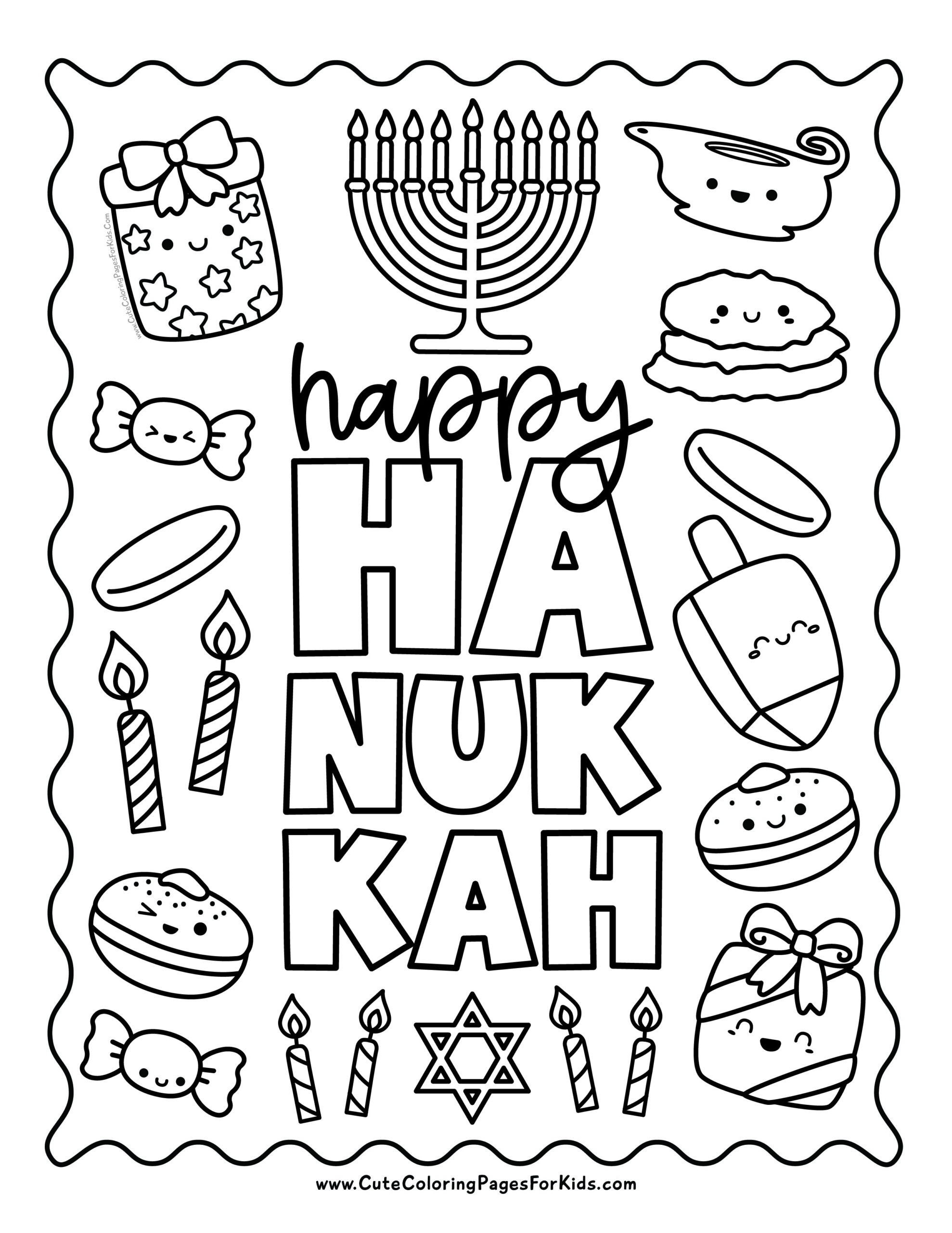 Hanukkah Coloring Pages Free Printable PDFs Cute Coloring 