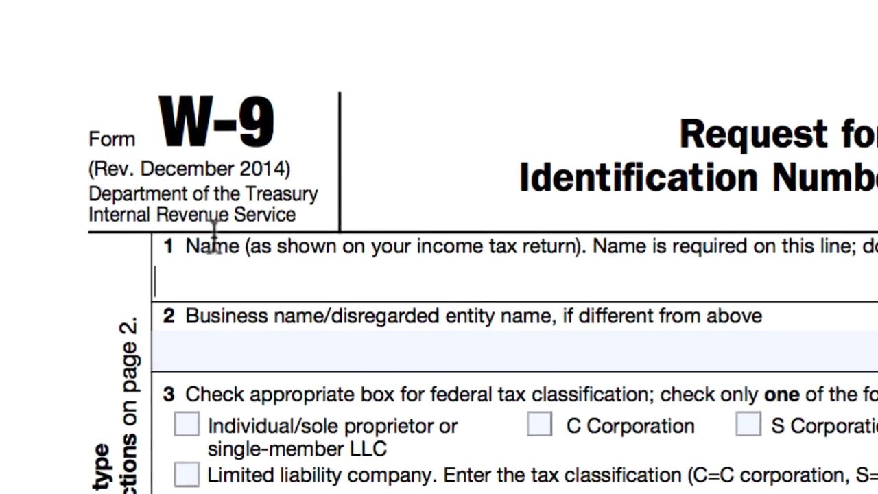 W9 Form Irs 2026