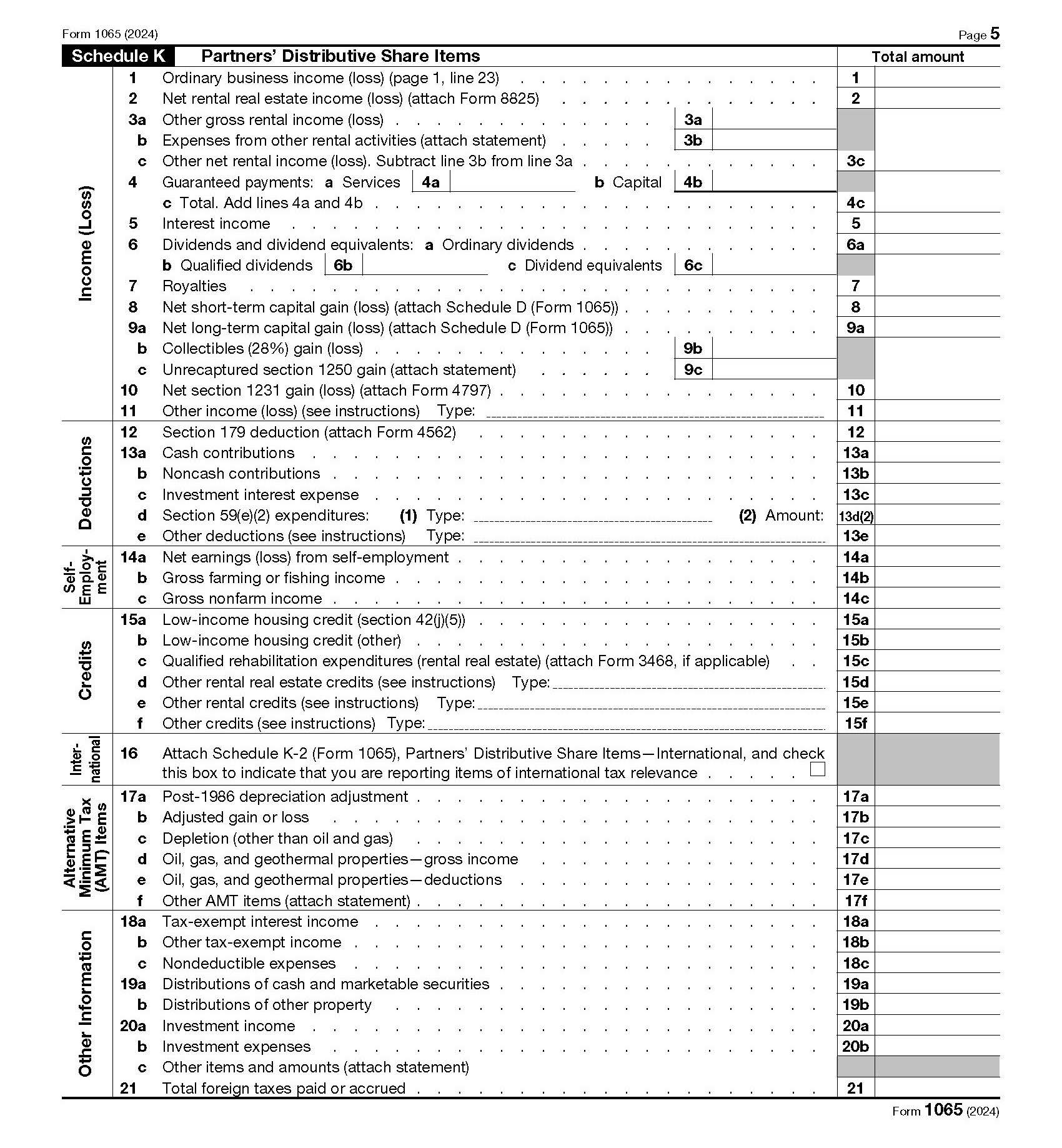 Irs Schedule K-1 Form 1065 2026
