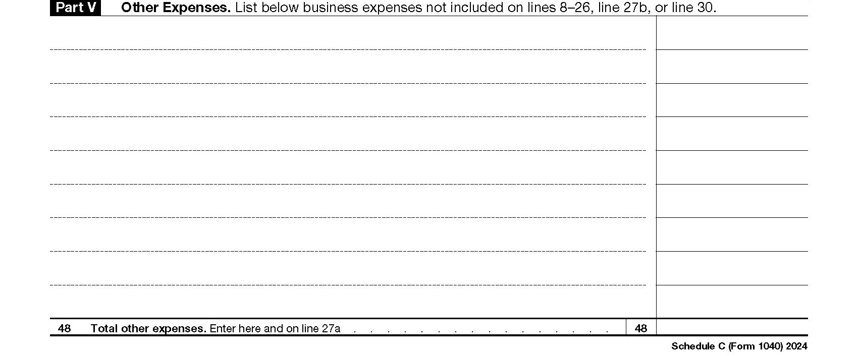Irs Form Schedule C 2026 Business Expenses