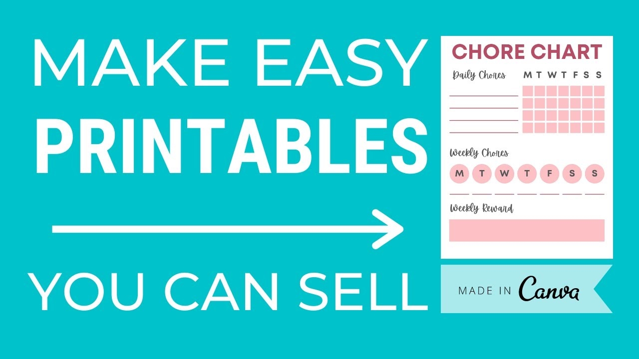 How To Create A Printable In Canva To Sell On Etsy Digital Product Canva Tutorial