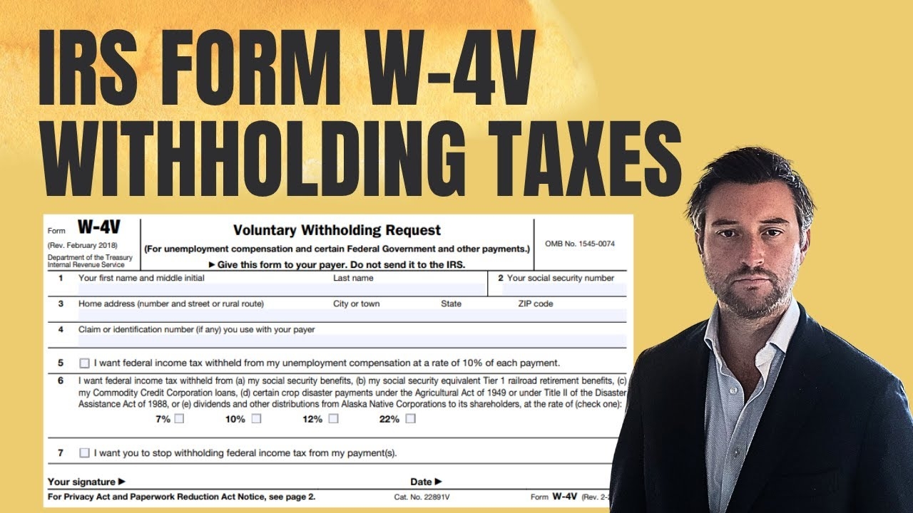 How To Fill Out Form W 4V For Unemployment Withholding Taxes