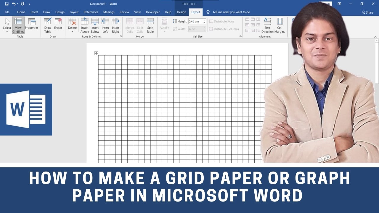 Graph Paper For Word
