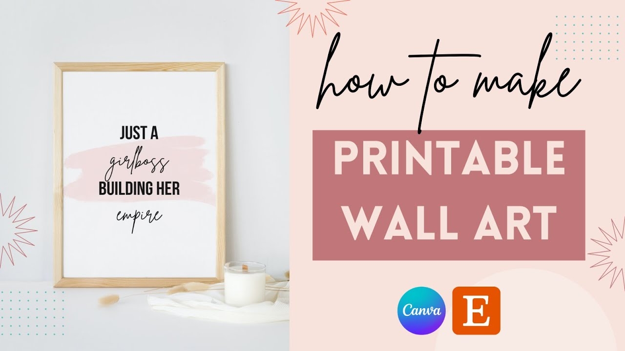How To Make Printable Wall Art In Canva 2023 