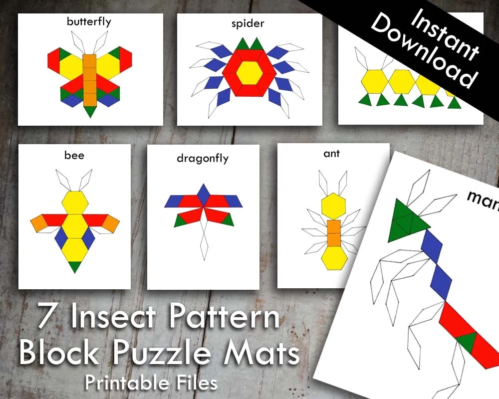 Pattern Block Puzzles Printable