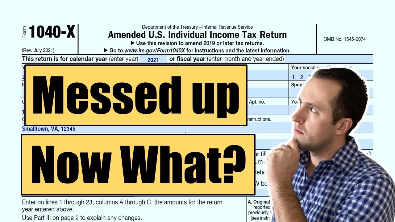 IRS Form 1040 X How To File An Amended Tax Return