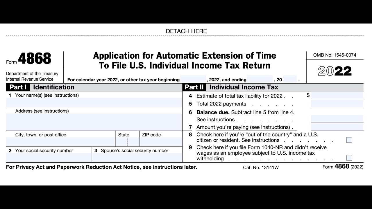 IRS Form 4868 Walkthrough ARCHIVED COPY READ COMMENTS ONLY