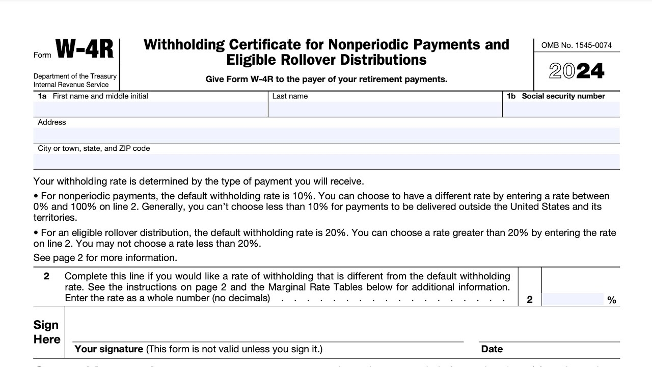 IRS Form W 4R Walkthrough ARCHIVED COPY READ COMMENTS ONLY