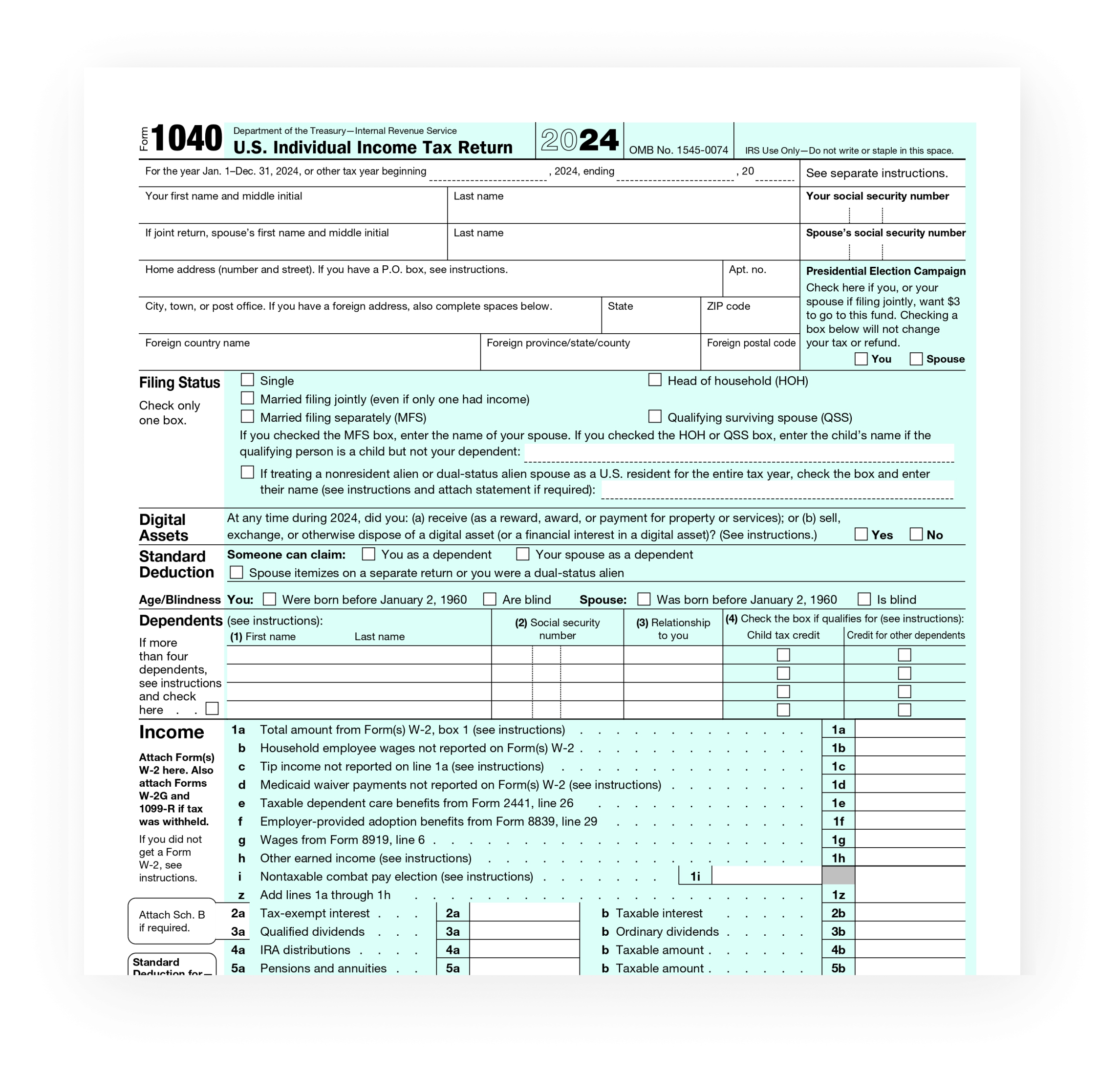 IRS Formular 1040 Ausf llen Infos Zum IRS Formular 1040 ES