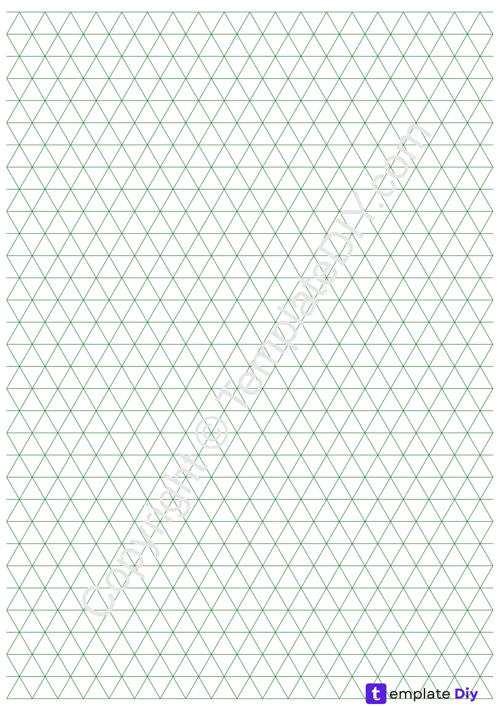 Isometric Graph Paper Printable PDF For Math amp Art