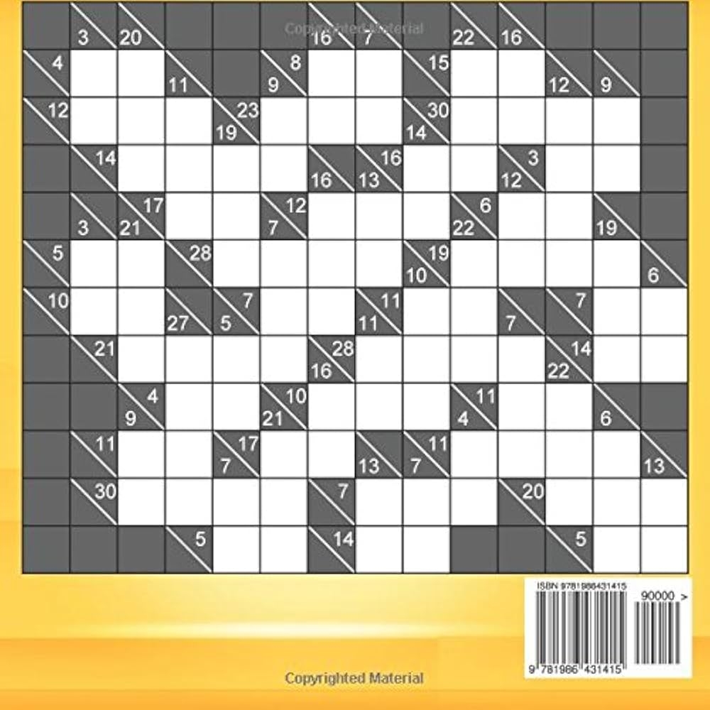 Kakuro Cross Sums Large Print 150 Easy Large Print Kakuro 