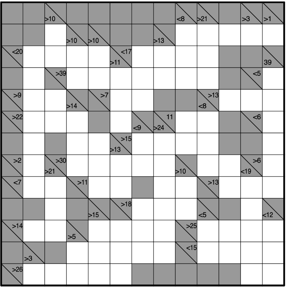 Large Printable Kakuro Puzzles