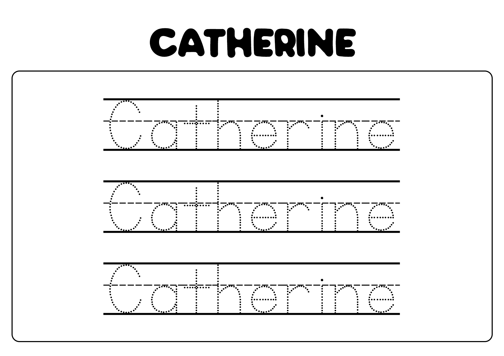 Kindergarten Name Tracing Worksheets amp Printable
