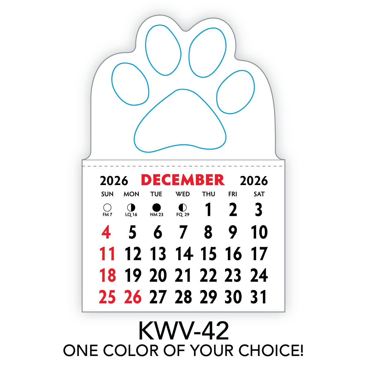 Kwik Stik Designer Shaped Smooth White Vinyl With Calendar Pad 