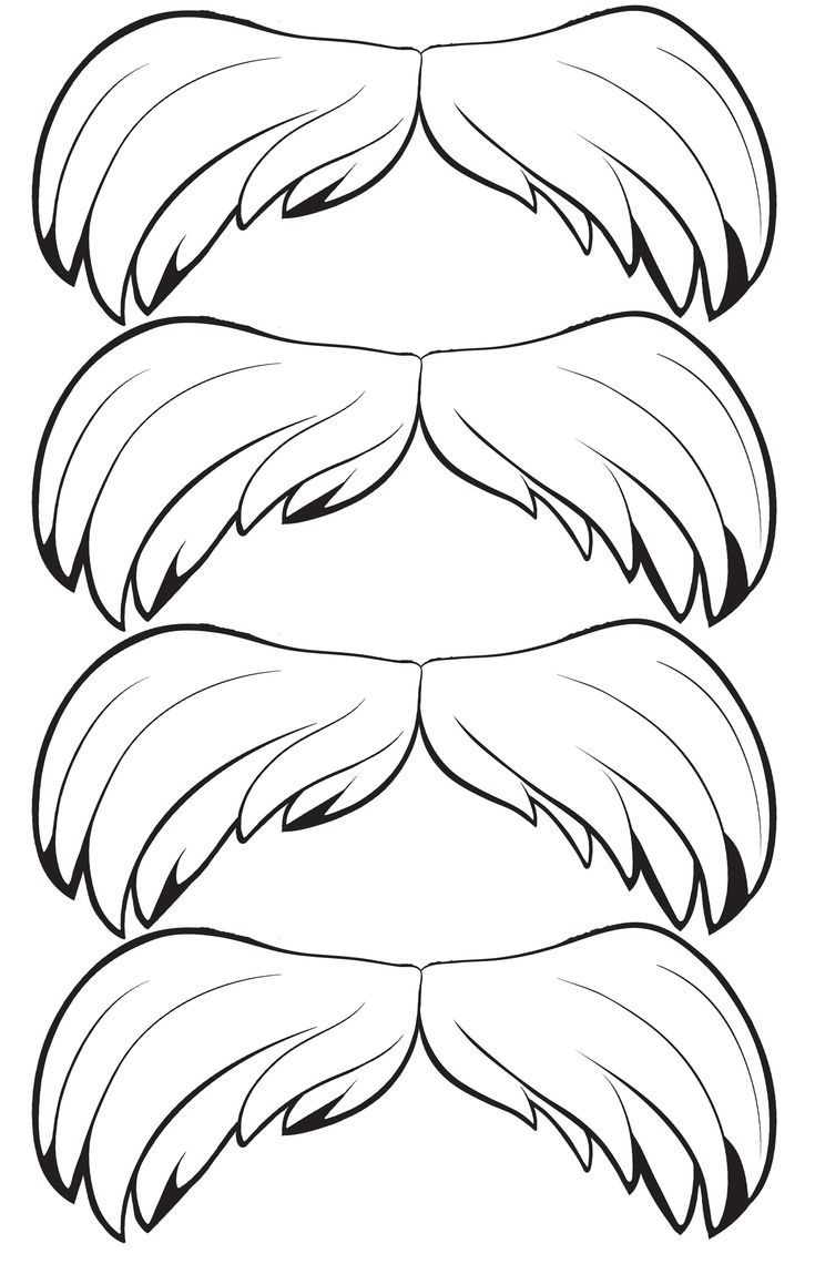 Lorax Mustache Template Printable Sketch Coloring Page