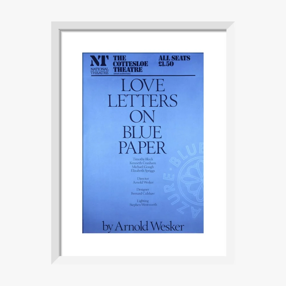Love Letters On Blue Paper 1978 Print National Theatre Shop