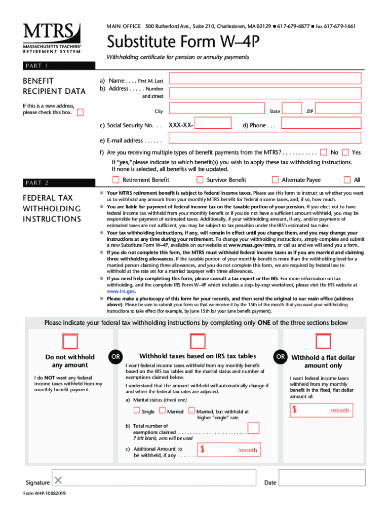 Irs Form W 4p Explained