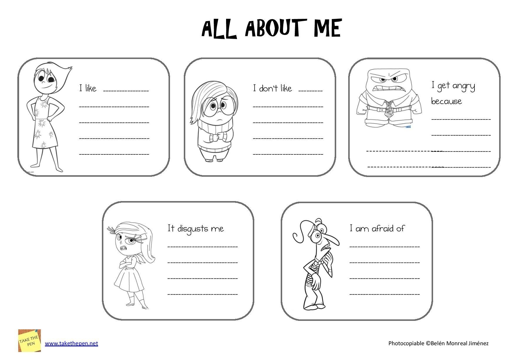 Printable Inside Out Worksheets