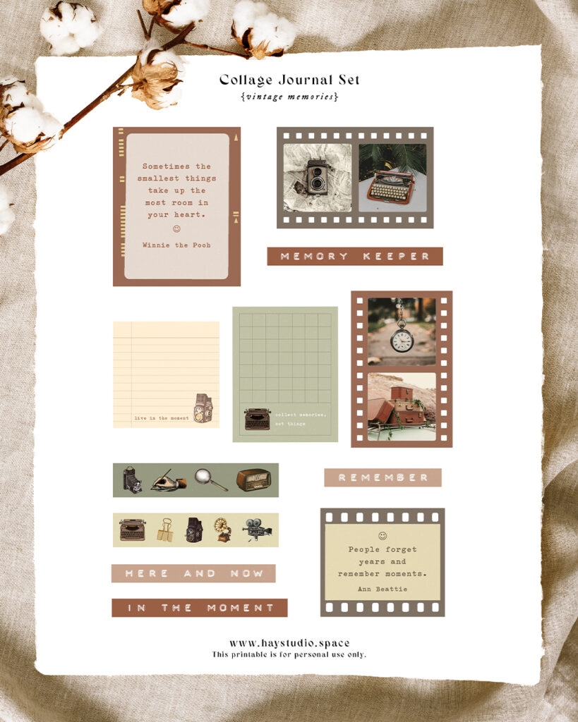 Vintage Journal Design Printable