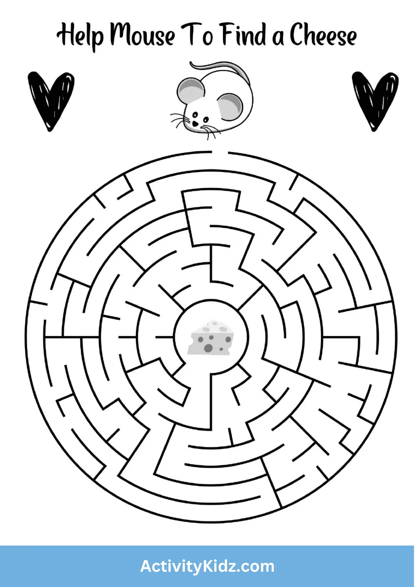 Maze Adventure Guide The Mouse To The Cheese Download FREE 