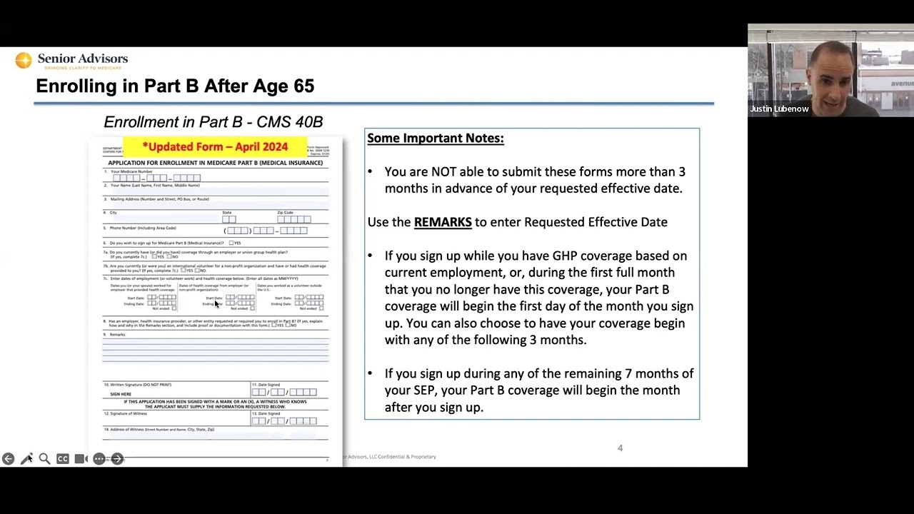 Medicare Parts A amp B Enrollment New CMS40B Part B Enrollment Form April 2024