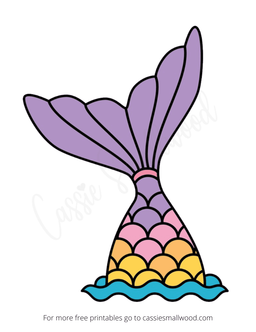 Mermaid Tail Template Printable