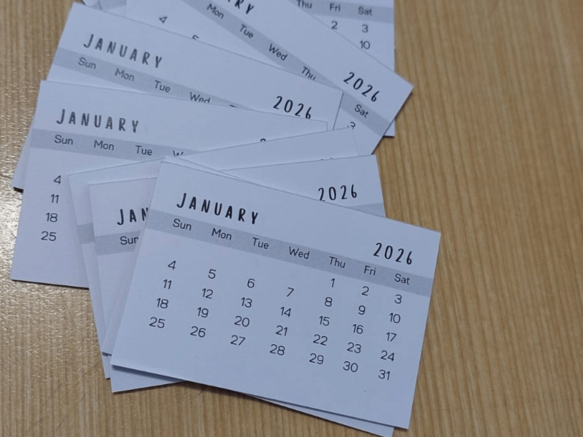 Mini Calendar Printable 2026