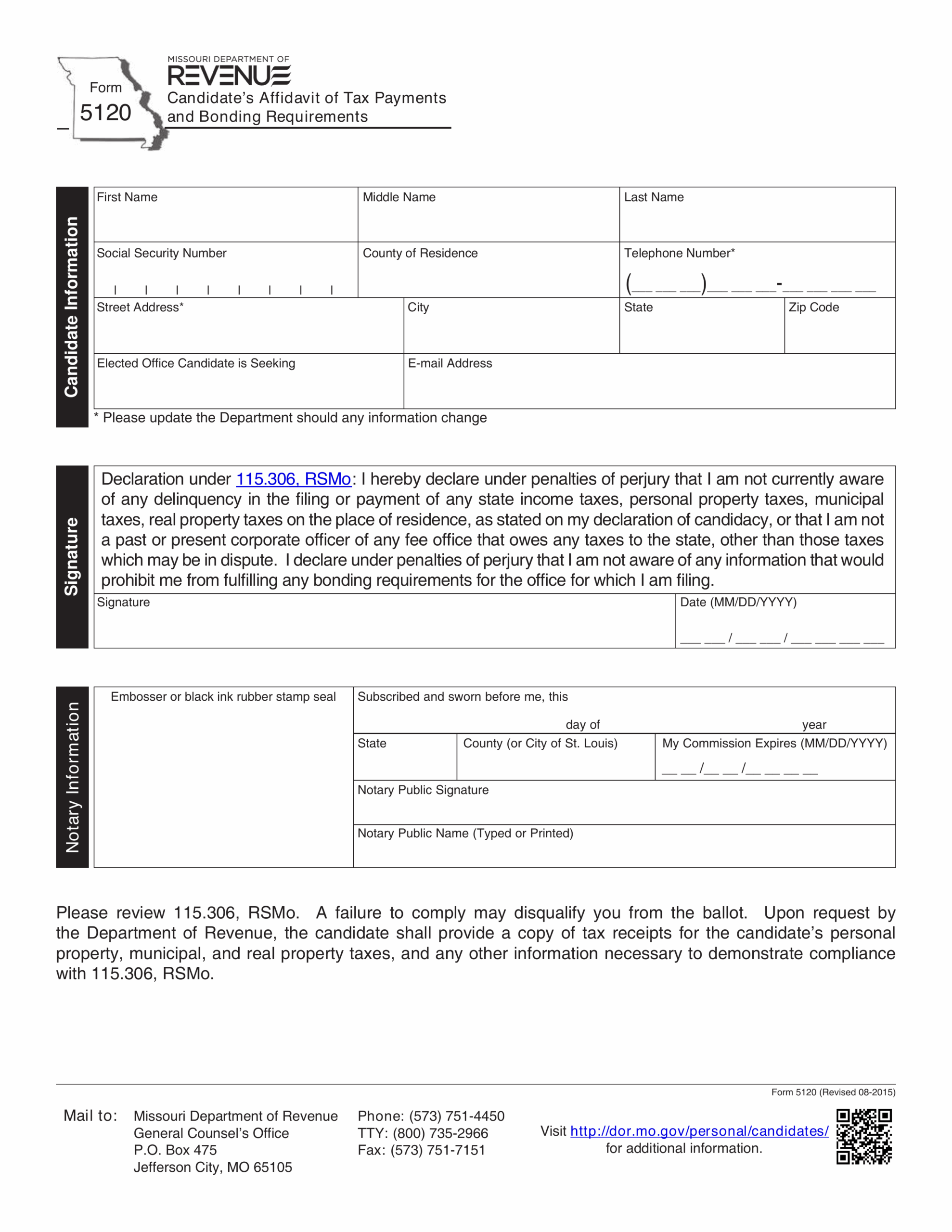 W9 Form For Missouri