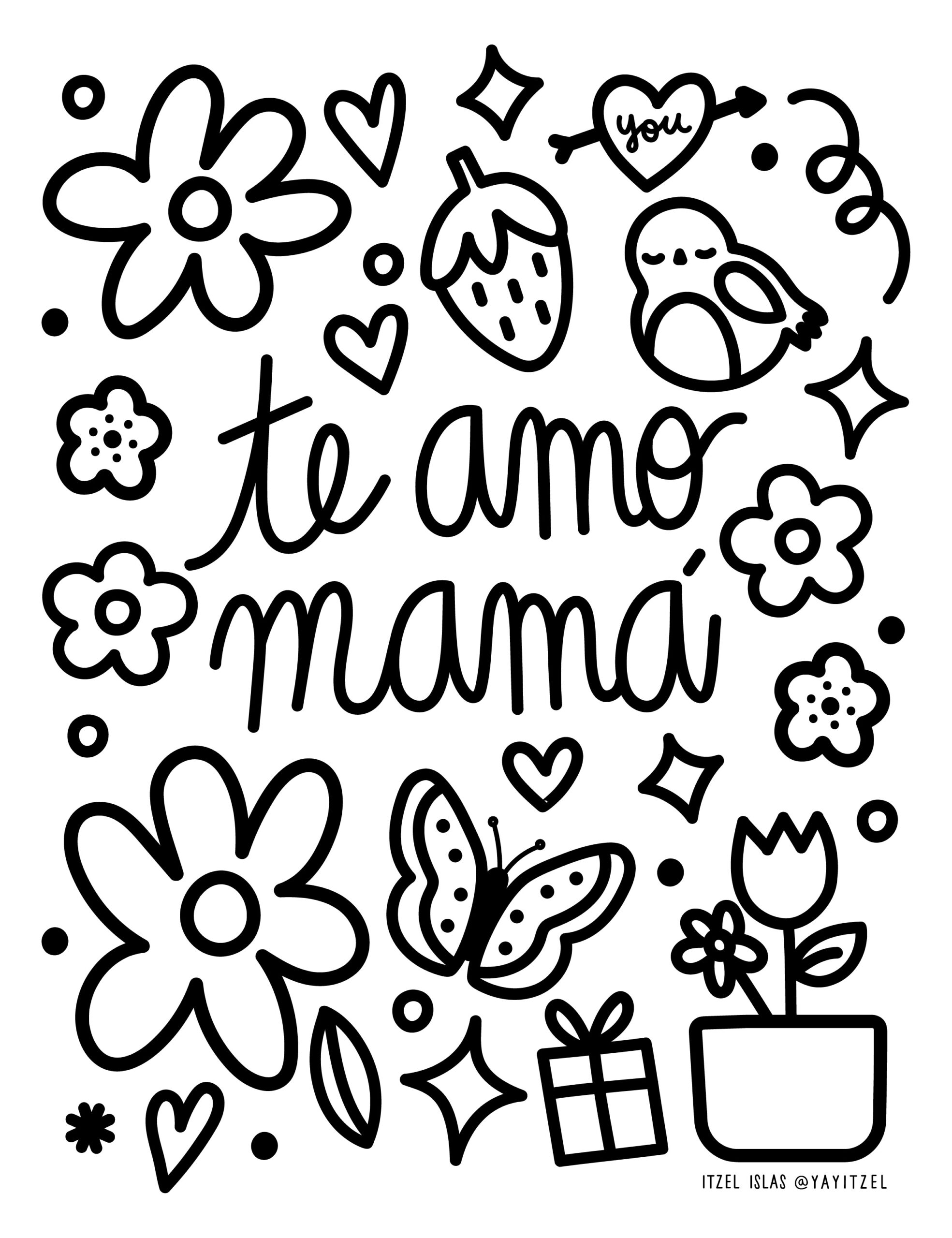 Mother s Day Mother s Day Coloring Page In Spanish Printables 