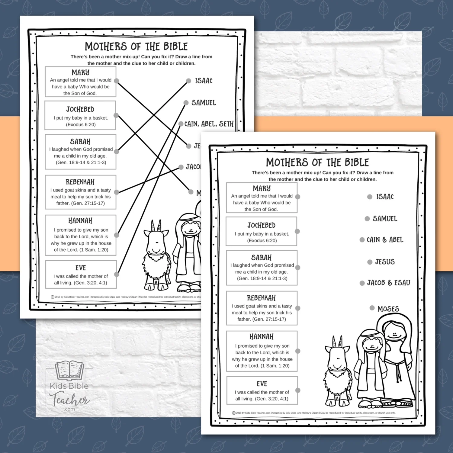 Bible Printable Worksheets For Kids