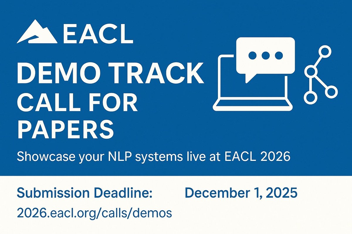 nafise sadat moosavi on x call for demos at eacl 2026