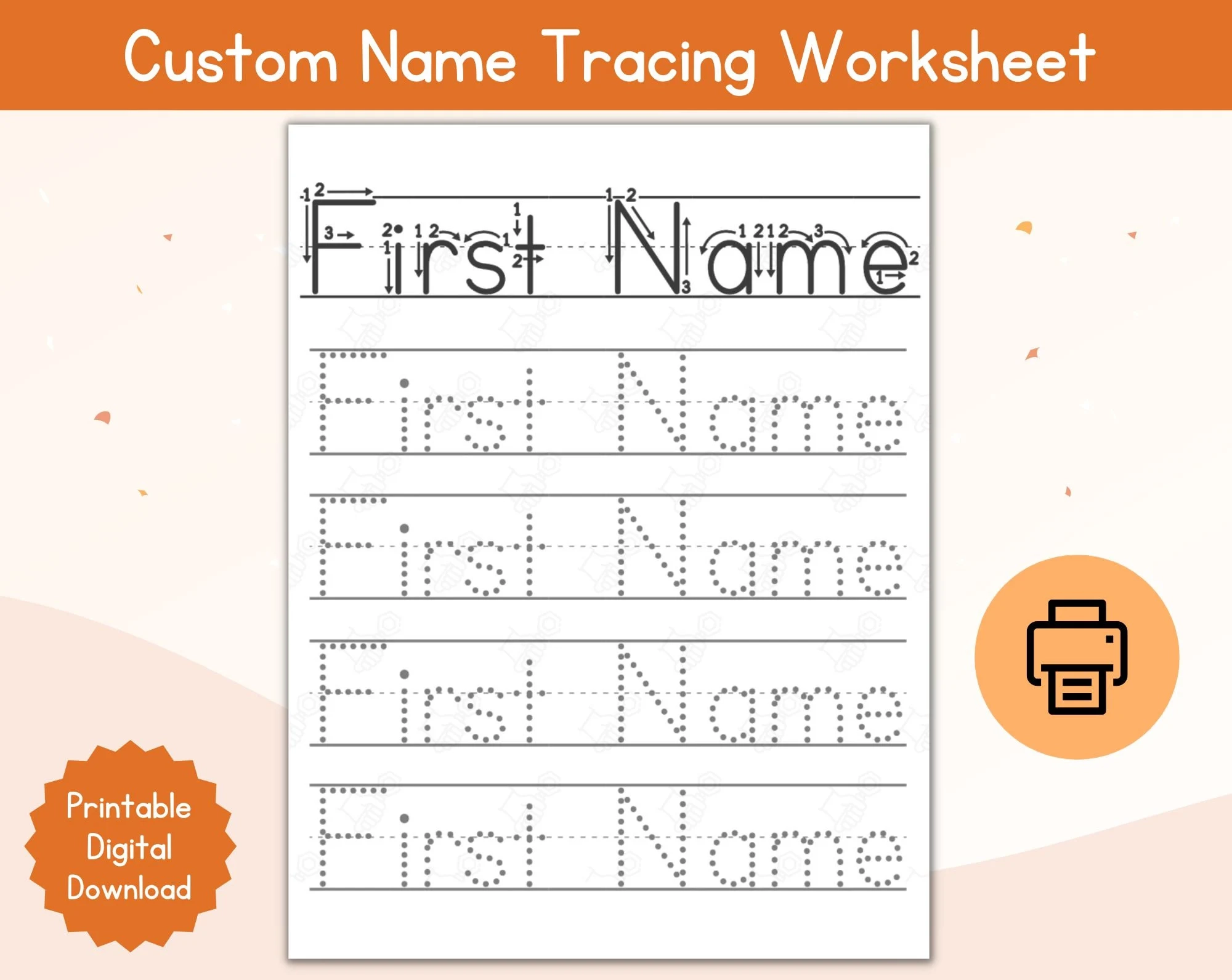 Printable Name Tracing Worksheets