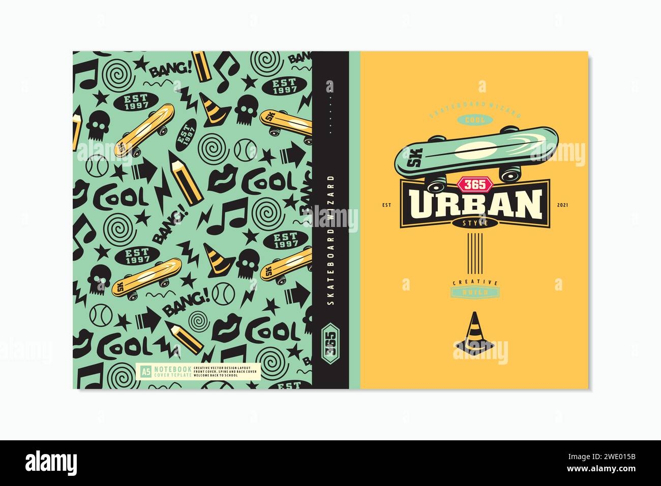 Notebook Cover And Back Cover Layout Design Boys Notebook With 
