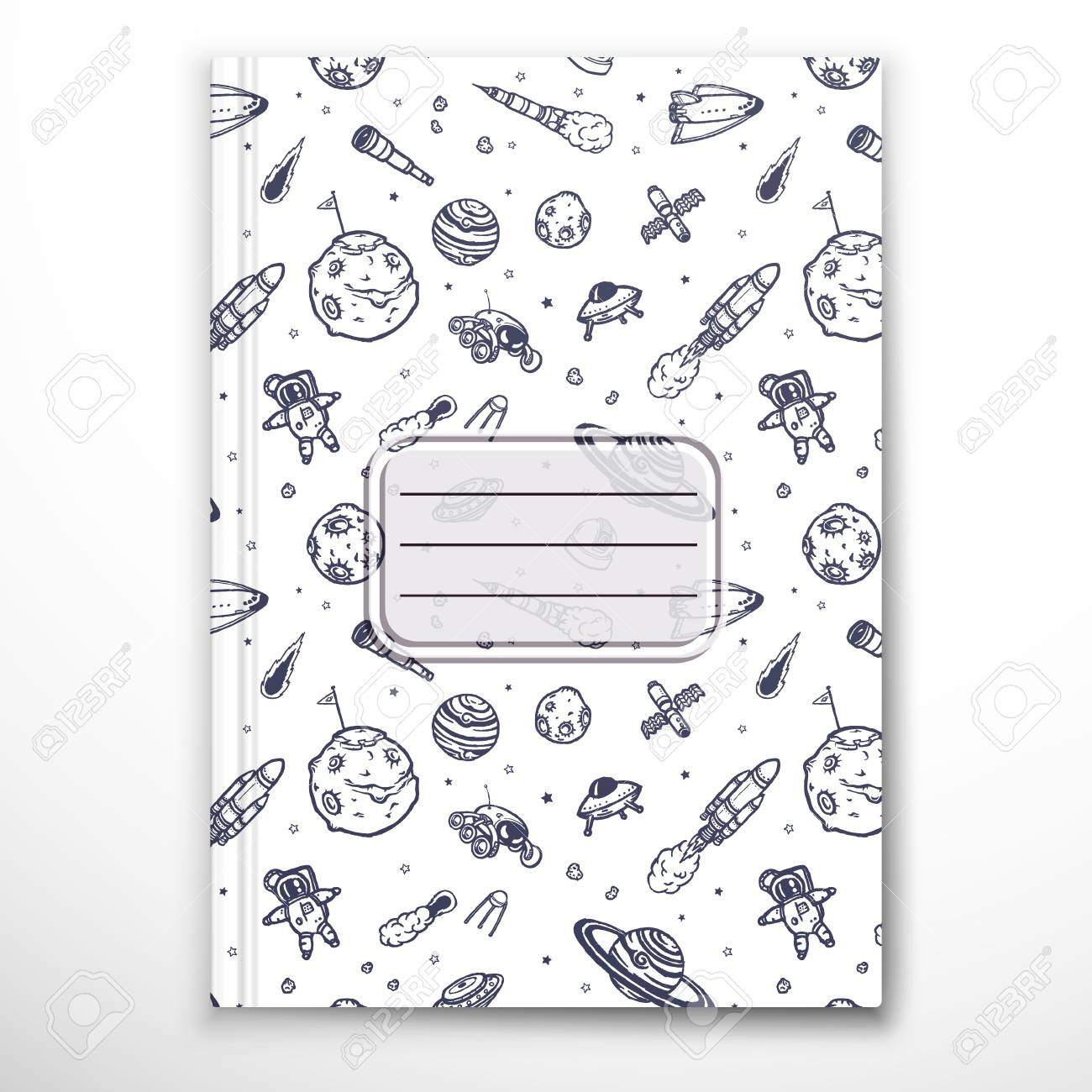 Notebook Cover Template Royalty Free SVG Cliparts Vectors And 