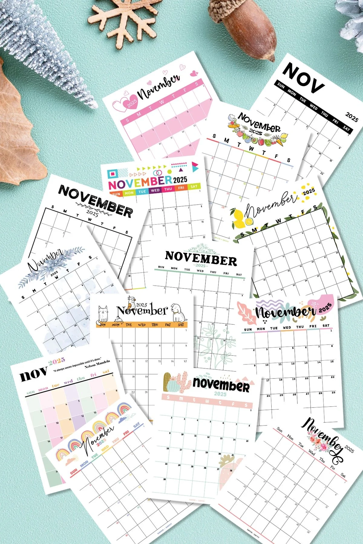 Printable November 2026 Calendar Decorative