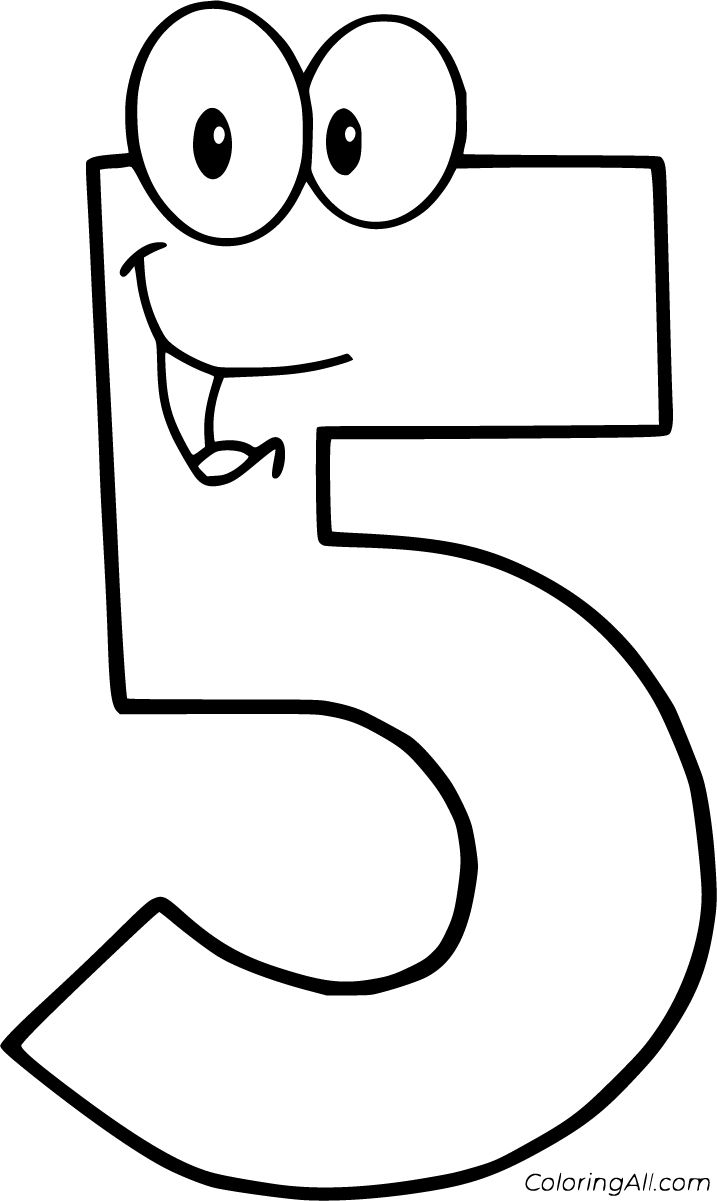 Number 5 Coloring Pages