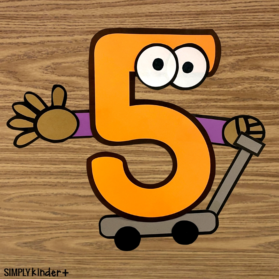 Number Five 5 People Craft Simply Kinder Printable Membership