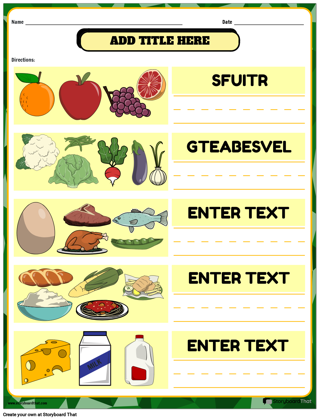 Free Nutrition Printables For Kids