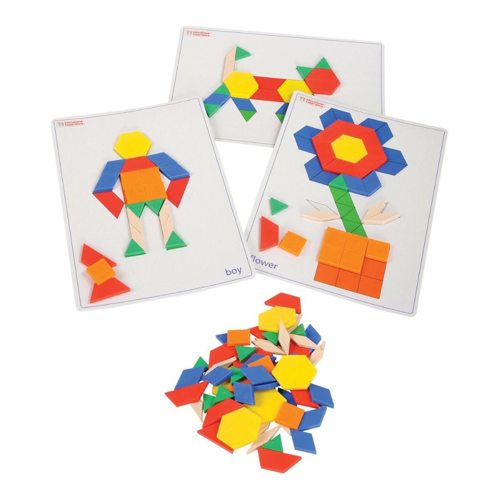 Pattern Blocks And Picture Cards Set