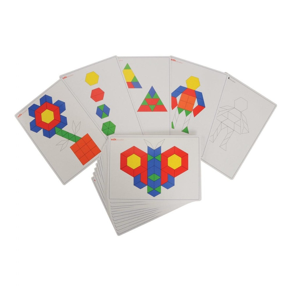 Pattern Blocks Puzzle Picture Cards 20 Cards