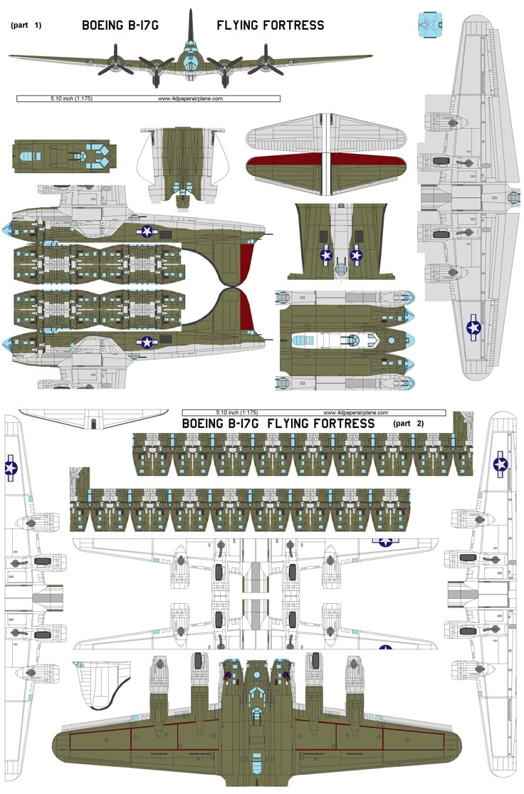 Plane Papercraft Flyable 4d Model Paper Airplane Template Of 