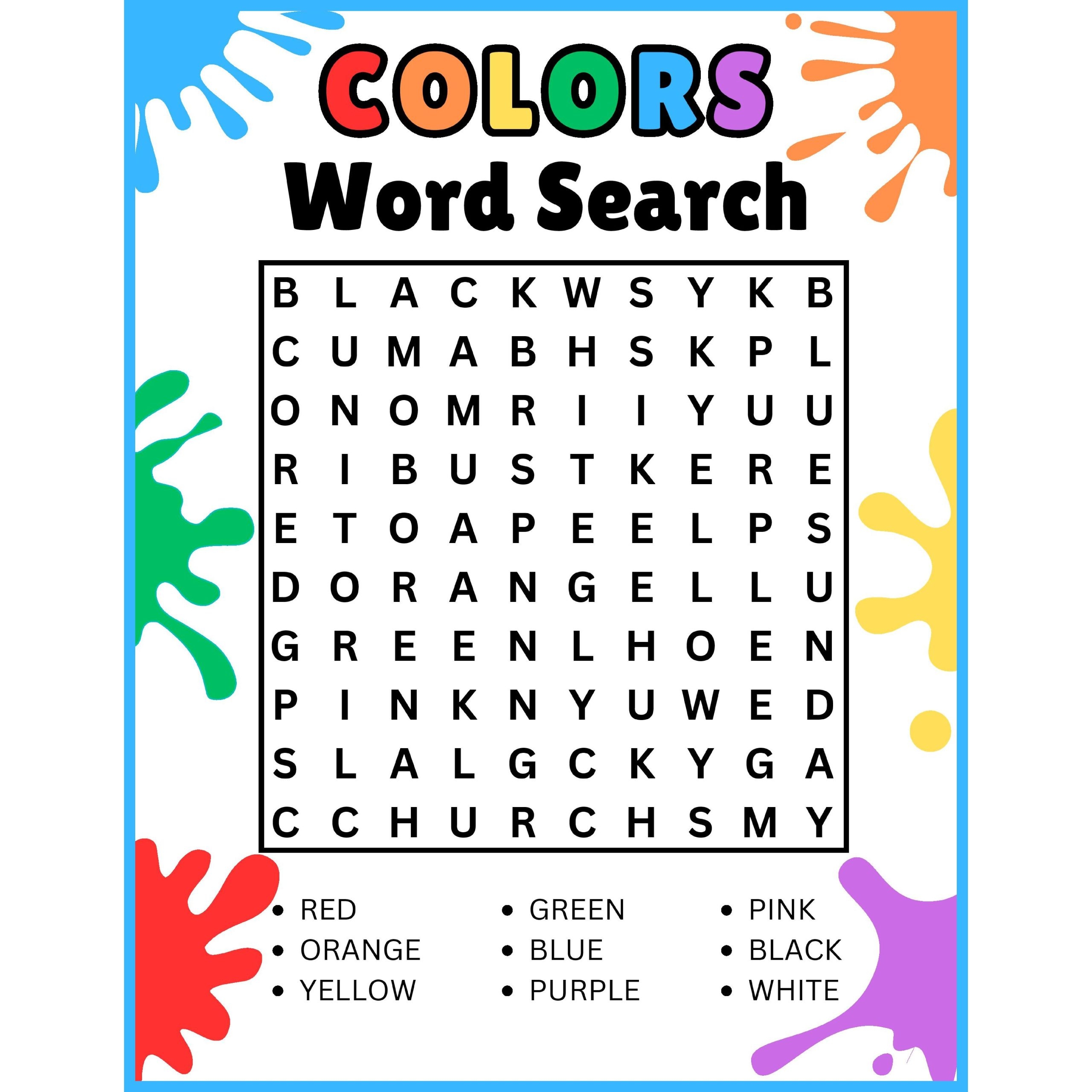 Word Puzzles Printable For Kids