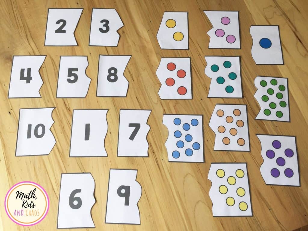 Preschool Number Puzzles For Numbers 1 To 10 Math Kids And Chaos