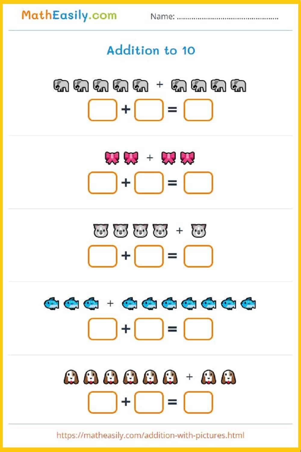 Printable First Grade Math Worksheets Free Download
