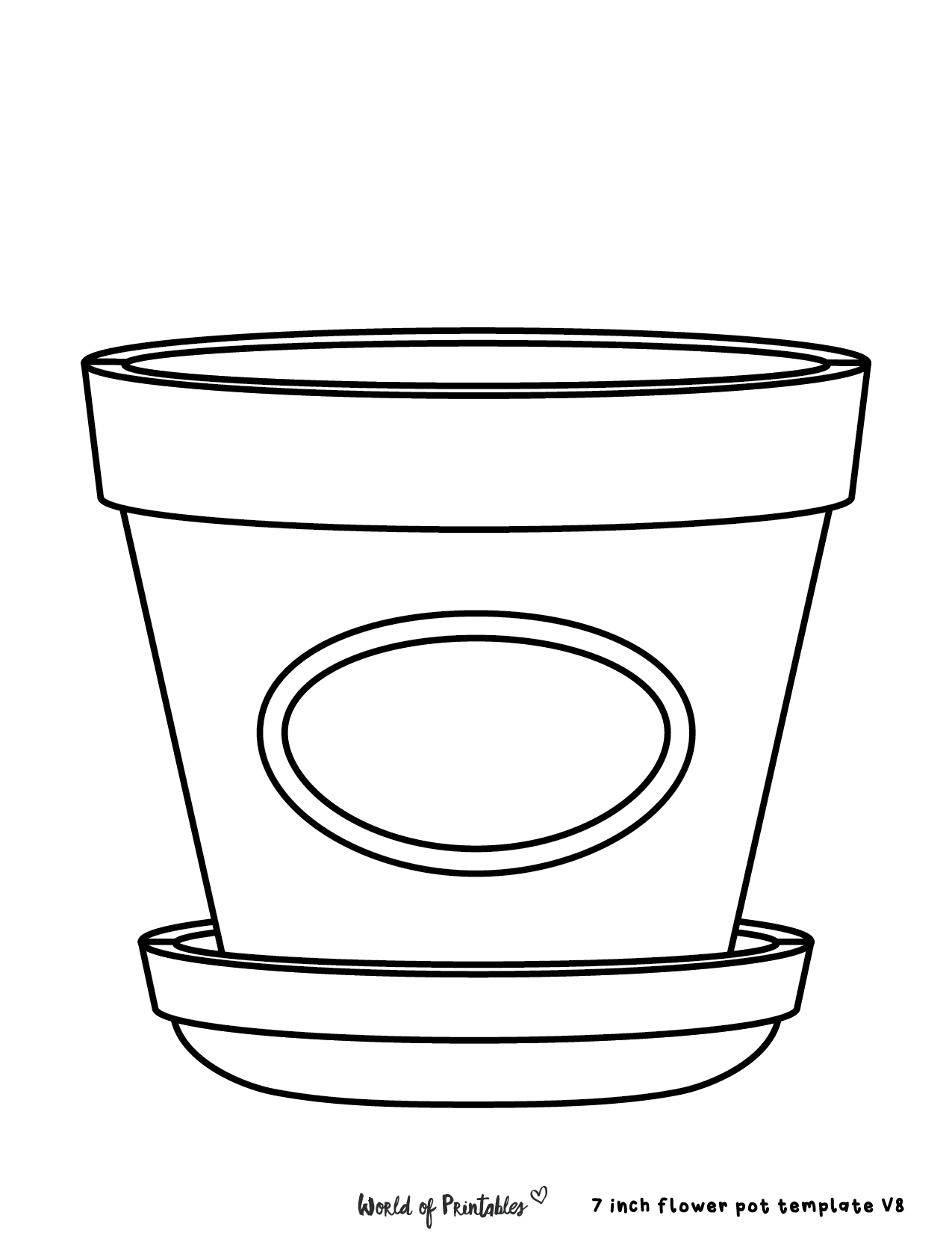 Printable Flower Pot Template For Kids Printable Flower Pot 