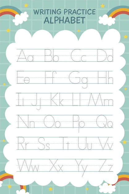 Printable Handwriting Worksheets Kids Vectors Download Free High 